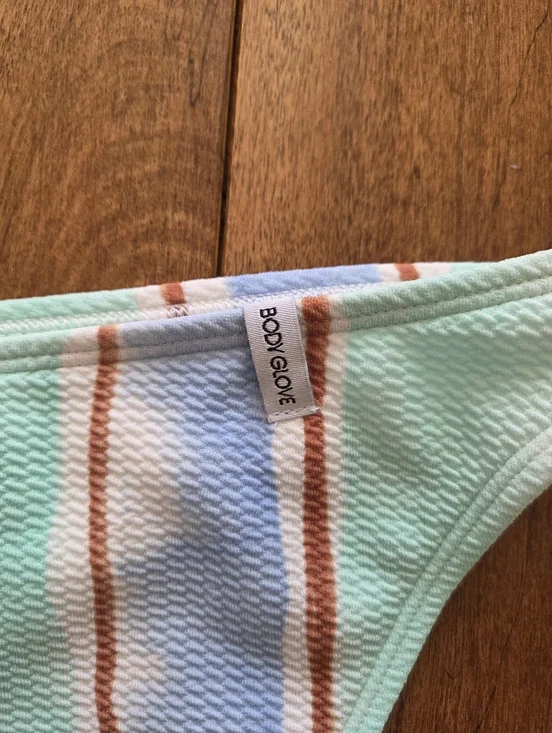 🆕️ Body Glove Striped Blue & Mint Women’s Bikini Set Size XL - Picture 10 of 12